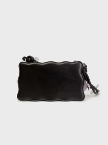 蝴蝶結和愛心裝飾包 - 黑色 - 查看 2