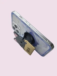 1pc Silicone Cartoon Cat Design Phone Stand-out Grip - Multicolor - View 2