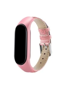 2 In 1 Glitter Watchband & Case Compatible With Xiaomi Watch - Pink - View 1
