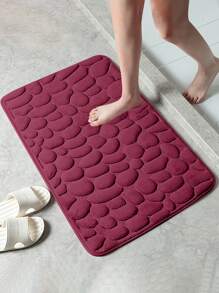 1pc Stone Pattern Anti-slip Bath Rug