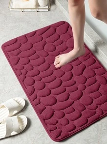 1pc Stone Pattern Anti-slip Bath Rug