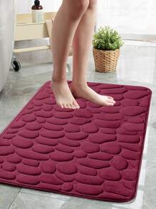 1pc Stone Pattern Anti-slip Bath Rug