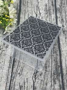 1入組復古圖案壓花夾 - 無色 - 查看 1