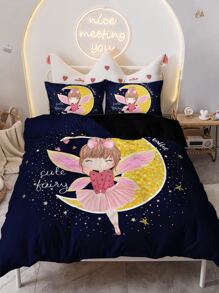 Figure Graphic Duvet Cover Set Without Filler - Multicolor - View 1