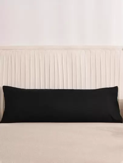 Capa de travesseiro escovada de cor sólida, 1 peça, adequada para inserção de travesseiro de 51 x 137 cm, para sofá/cama/exterior/dormitório (roupa de cama para dormitório de meninos/meninas)