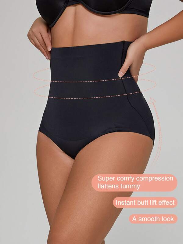 Tummy Control Double Panel Sculpting Shapewear Panty SHEIN USA