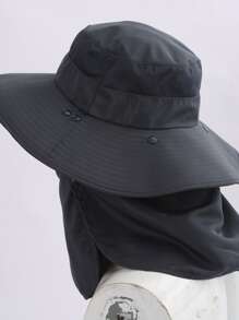 Mũ chống nắng chắc chắn có tấm chắn mặt - Màu xám đen - Xem 3