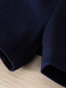 Baby Cartoon Graphic Tee & Shorts - Navy Blue - View 4