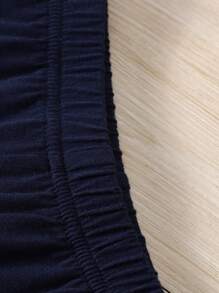 Baby Cartoon Graphic Tee & Shorts - Navy Blue - View 5