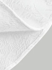 SHEIN MOD 净色纸袋腰分层下摆半身裙 - 白色 - 查看 3