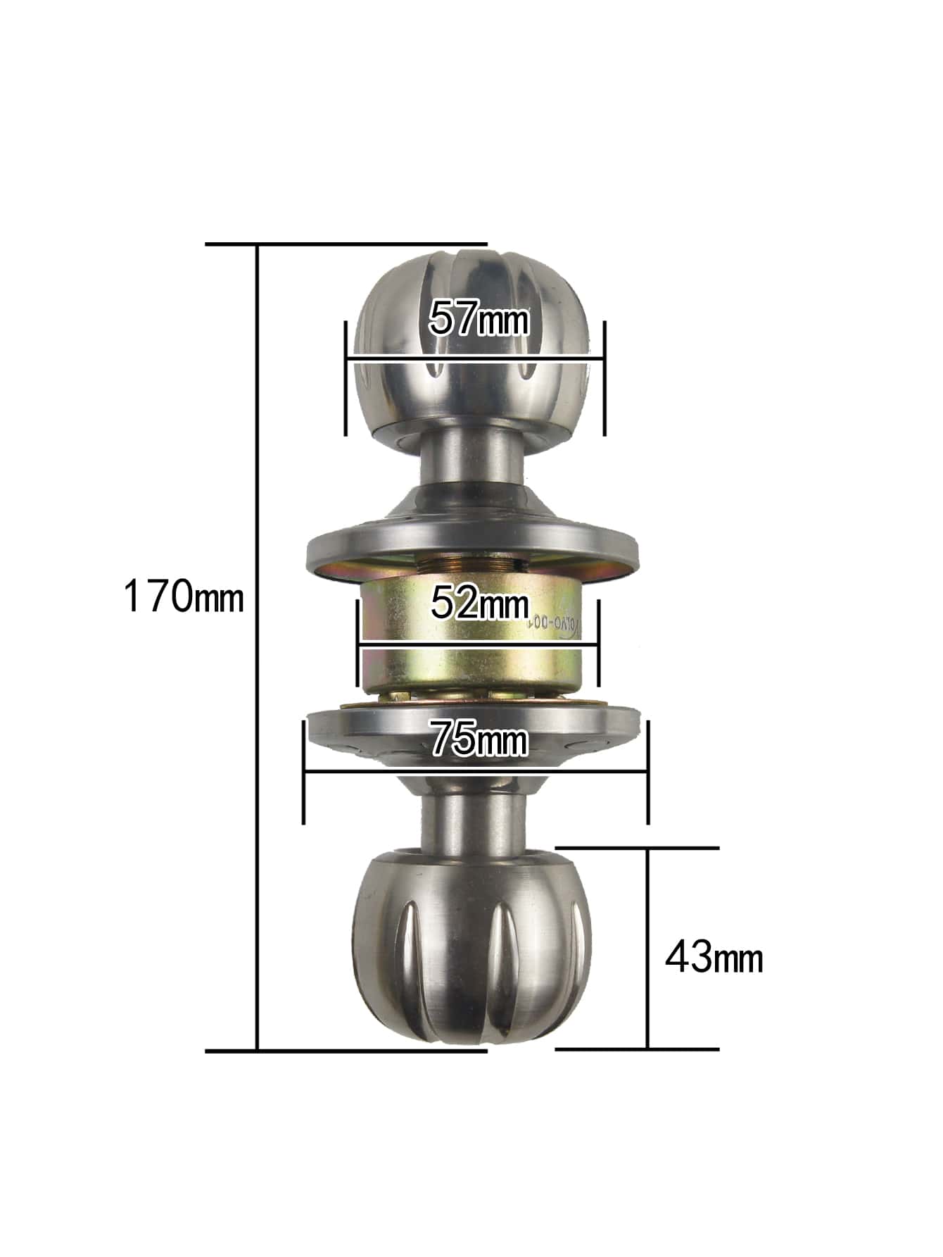1 pieza Cerradura de la puerta de acero inoxidable - Multicolor - Añade 3