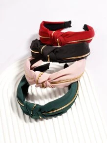 4入組結飾髮箍 - 彩色 - 查看 3