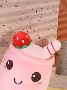 1PC Biểu Thức Thêu Trà Sữa Thiết Kế Thú Cưng Đồ Chơi Sang Trọng - Hồng - Xem 4