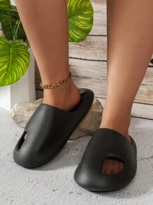 guay Chanclas Mujer con diseño de abertura Chanclas - Negro - Ver 1