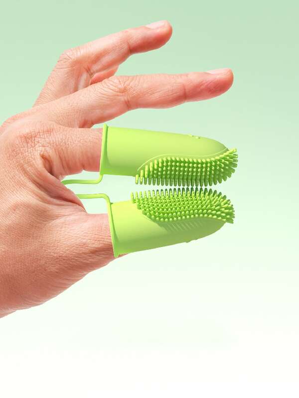 1pc Random Color Pet Toothbrush For Dog And Cat For Cleaning