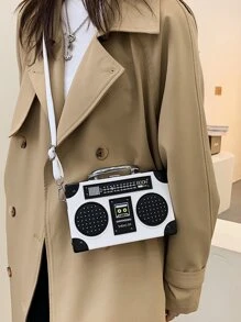 Túi đeo chéo Nữ Có thể điều chỉnh được Tay cầm Top Đúng mốt - trắng - Xem 2