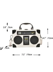 Túi đeo chéo Nữ Có thể điều chỉnh được Tay cầm Top Đúng mốt - trắng - Xem 3