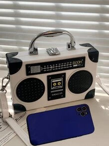 Túi đeo chéo Nữ Có thể điều chỉnh được Tay cầm Top Đúng mốt - trắng - Xem 5