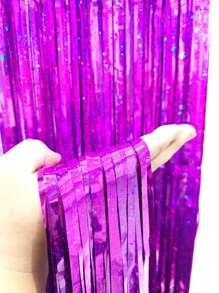 1 tấm rèm nhựa PET trang trí phông nền tiệc - Màu Hồng Tươi - Xem 3