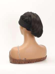 Short Curly Ponytail Synthetic Hair Extension With Claw - Black - View 7