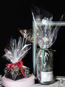 1 cuộn Giấy gói quà, Giấy gói quà trong suốt tối giản cho đám cưới, tiệc tùng Ngày lễ tình nhân - Trong sáng - Xem 2