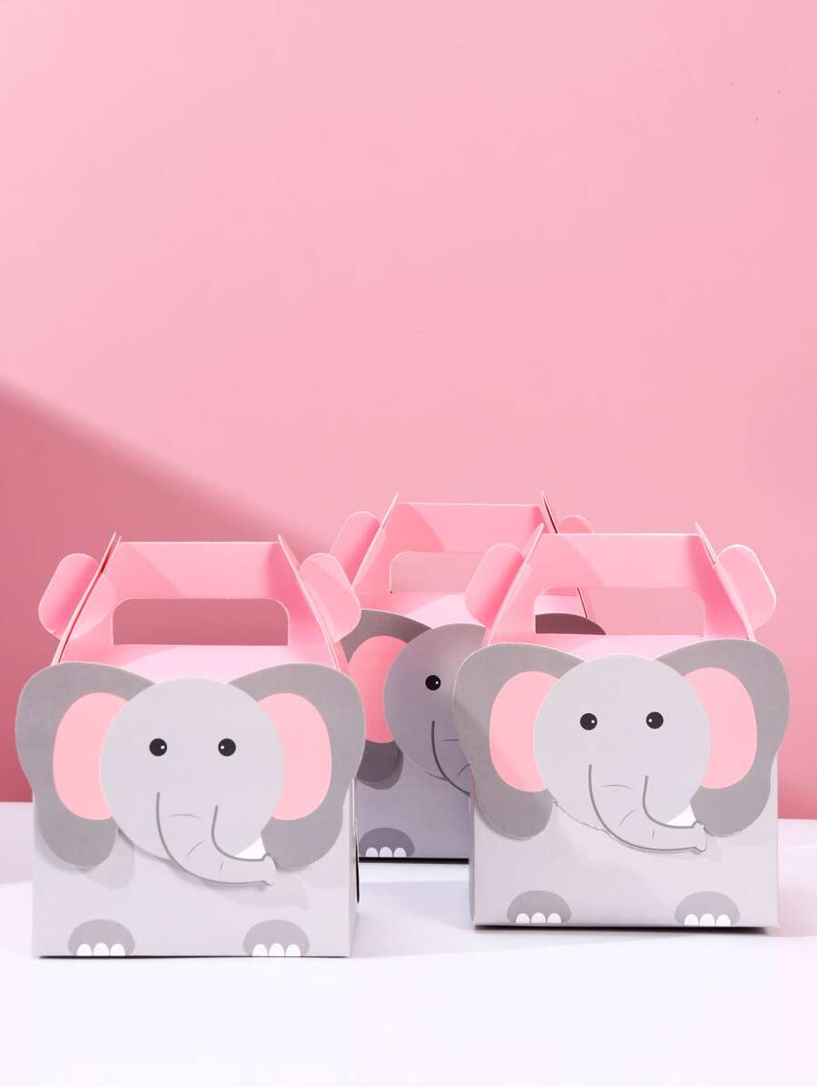 10入組卡通大象樣式禮物盒 - 彩色 - 查看 1