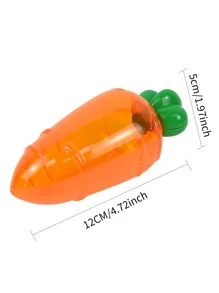 1入組透明塑膠創意胡蘿蔔形狀打包盒 - 橘色 - 查看 2