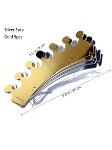 10 piezas Sombrero con diseño de corona fiesta - Multicolor - Ver 2