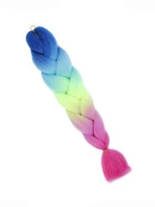 Trenza de pelo sintético largo - Rosa Fucsia - Ver 4