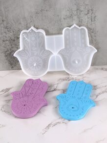 1pc Hamsa Hand Design DIY Silicone Mold - White - View 2