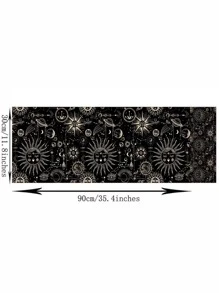 1 Mặt Trời & Mặt Trăng Hoa Văn Nắp Lò Vi Sóng Sáng Tạo Polyester Hình Chữ Nhật Lò Vi Sóng Đầm Xòe Dành Cho Nhà Bếp - Nhiều màu - Xem 3