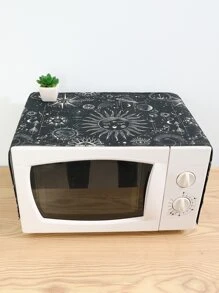 1 Mặt Trời & Mặt Trăng Hoa Văn Nắp Lò Vi Sóng Sáng Tạo Polyester Hình Chữ Nhật Lò Vi Sóng Đầm Xòe Dành Cho Nhà Bếp - Nhiều màu - Xem 4