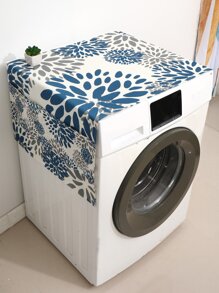 Geometric Pattern Washing Machine Dust Cover, Effectively Prevents Dust And Stains, Made Of Polyester, Non-Waterproof, But Effective In Dust And Stain Prevention, Also An Aesthetic Dust Cover, Easy To Use And Clean - Multicolor - View 2