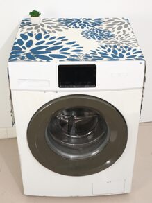 Geometric Pattern Washing Machine Dust Cover, Effectively Prevents Dust And Stains, Made Of Polyester, Non-Waterproof, But Effective In Dust And Stain Prevention, Also An Aesthetic Dust Cover, Easy To Use And Clean - Multicolor - View 4