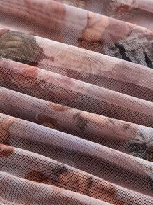 SHEIN MOD Váy ôm sát họa tiết thiên thần và hoa - Nhiều màu - Xem 4