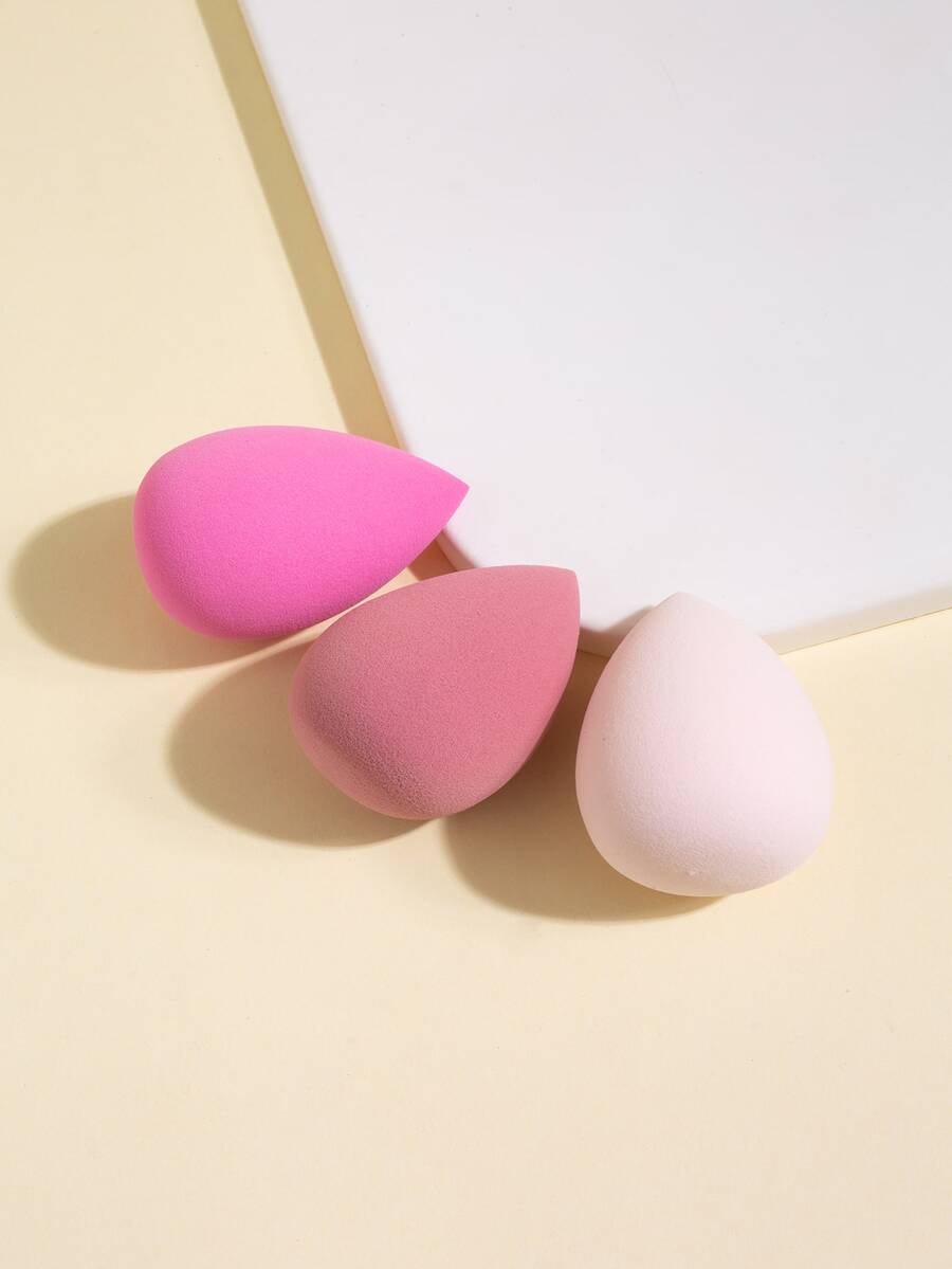 3pcs Water-drop Design Makeup Sponge - Multicolor - View 1