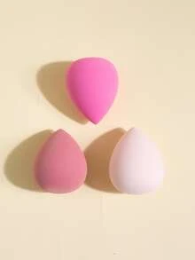3pcs Water-drop Design Makeup Sponge - Multicolor - View 2