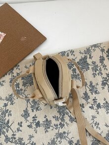 Mini Letter Patch Decor Geantă pătrată