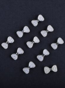 10 cái 3D ngọc trai giả nơ thiết kế trang trí nghệ thuật móng tay - Nhiều màu - Xem 3