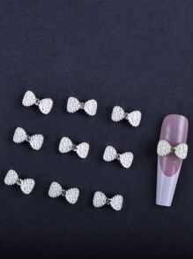 10 cái 3D ngọc trai giả nơ thiết kế trang trí nghệ thuật móng tay - Nhiều màu - Xem 4