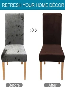 1 tấm bọc ghế co giãn trơn - Cà phê nâu - Xem 4