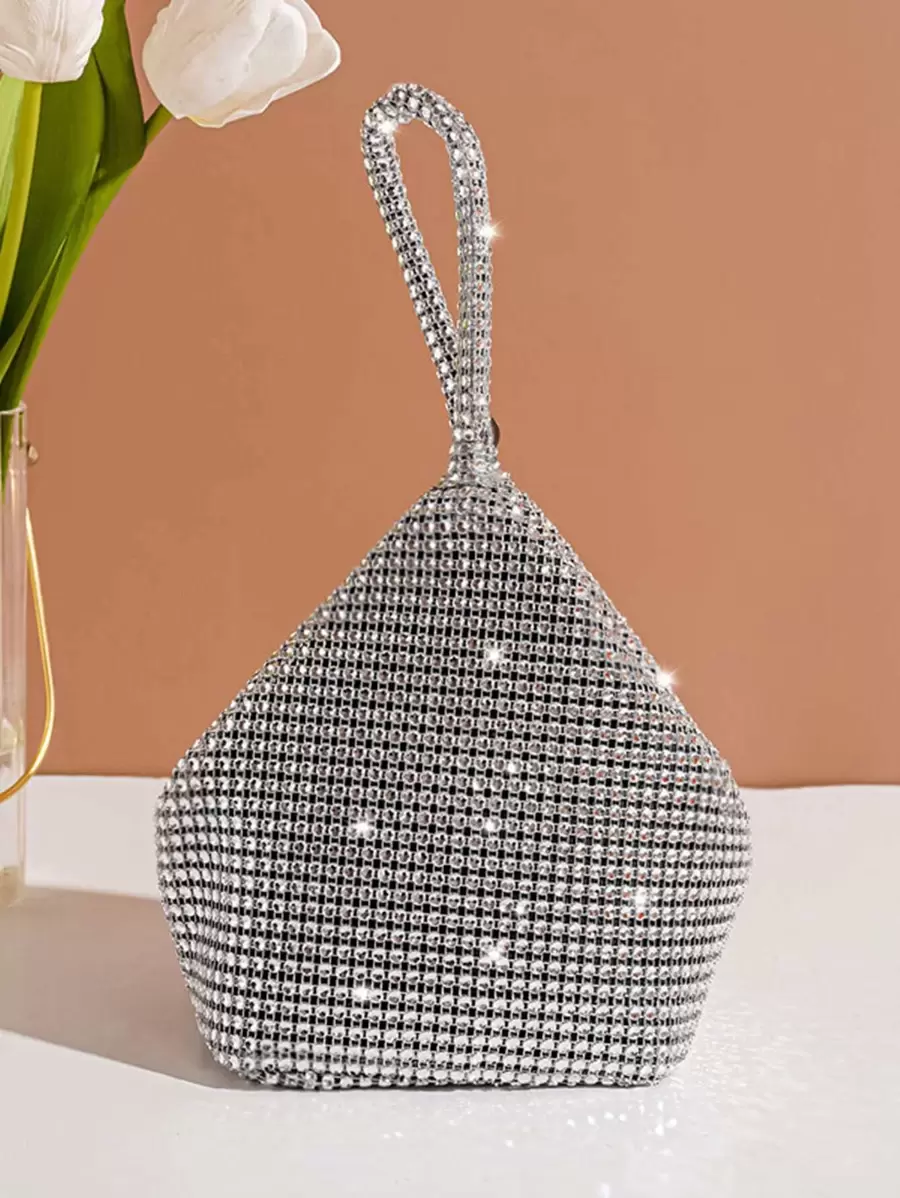 Túi xách Vincy lấp lánh sang trọng, đính kim sa, lấp lánh, sang trọng, túi dự tiệc đính đá lấp lánh, ví cầm tay hình tam giác thiết kế độc đáo cho tiệc cưới, tiệc tùng, đính ngọc trai giả, phù hợp cho cô dâu, dự tiệc prom, tiệc tối/tiệc chiêu đãi, để phối đồ, làm quà tặng, trang phục, hoàn hảo cho váy, váy cưới, váy dạ hội cho nữ, váy prom, váy, váy sinh nhật, hoàn hảo cho váy, váy cưới, váy dạ hội cho nữ, váy prom, váy, váy sinh nhật, túi đính đá lấp lánh quyến rũ. - Bạc - Xem 1