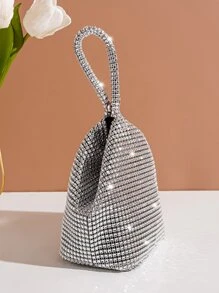 Túi xách Vincy lấp lánh sang trọng, đính kim sa, lấp lánh, sang trọng, túi dự tiệc đính đá lấp lánh, ví cầm tay hình tam giác thiết kế độc đáo cho tiệc cưới, tiệc tùng, đính ngọc trai giả, phù hợp cho cô dâu, dự tiệc prom, tiệc tối/tiệc chiêu đãi, để phối đồ, làm quà tặng, trang phục, hoàn hảo cho váy, váy cưới, váy dạ hội cho nữ, váy prom, váy, váy sinh nhật, hoàn hảo cho váy, váy cưới, váy dạ hội cho nữ, váy prom, váy, váy sinh nhật, túi đính đá lấp lánh quyến rũ. - Bạc - Xem 5