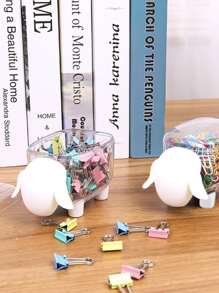 1pc Sheep Shaped Stationery Paper Clip Holder - White - View 1