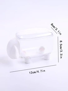 1pc Sheep Shaped Stationery Paper Clip Holder - White - View 3