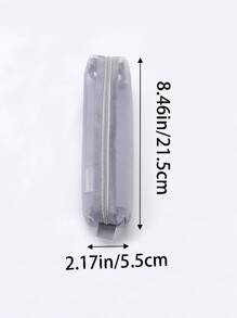 1peça Estojo de lápis decoração remendo - Preto - Ver 3