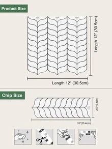 4 piezas Calcomanía de pared con patrón geométrico impermeable cocina moderno de mascota cocina para casa