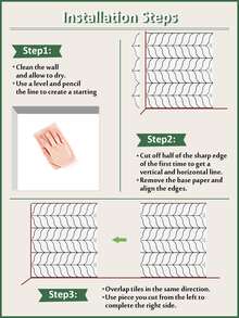 4 piezas Calcomanía de pared con patrón geométrico impermeable cocina moderno de mascota cocina para casa