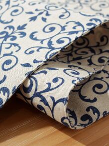 1pc Geometric Pattern Table Runner, Vintage Polyester Table Runner For Dining Room - Multicolor - View 4