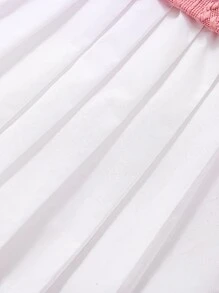 嬰兒雙色百褶下擺假兩件連衣裙 - 彩色 - 查看 5